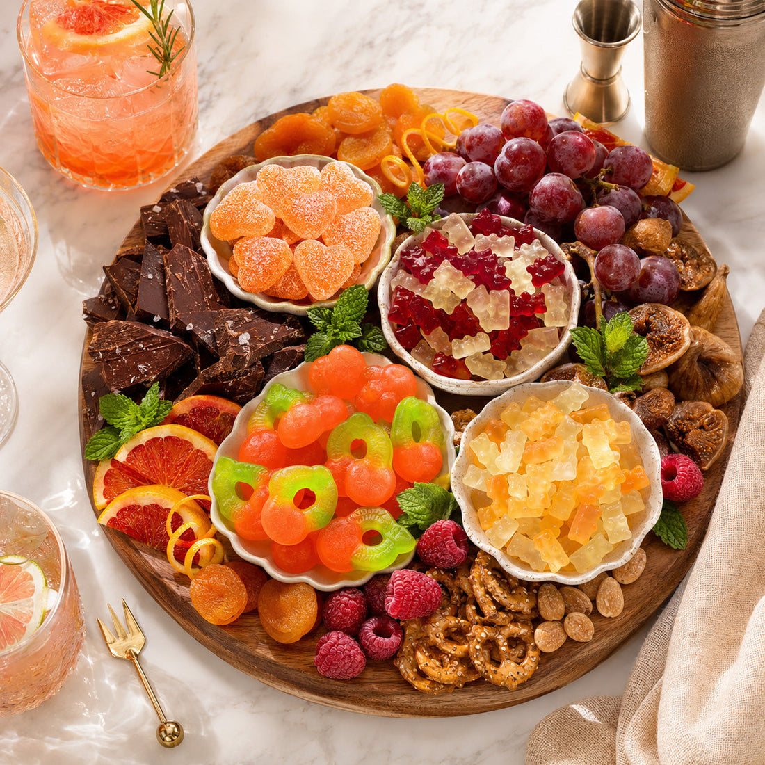 How to Build a Candy Charcuterie Board for Cocktail Night