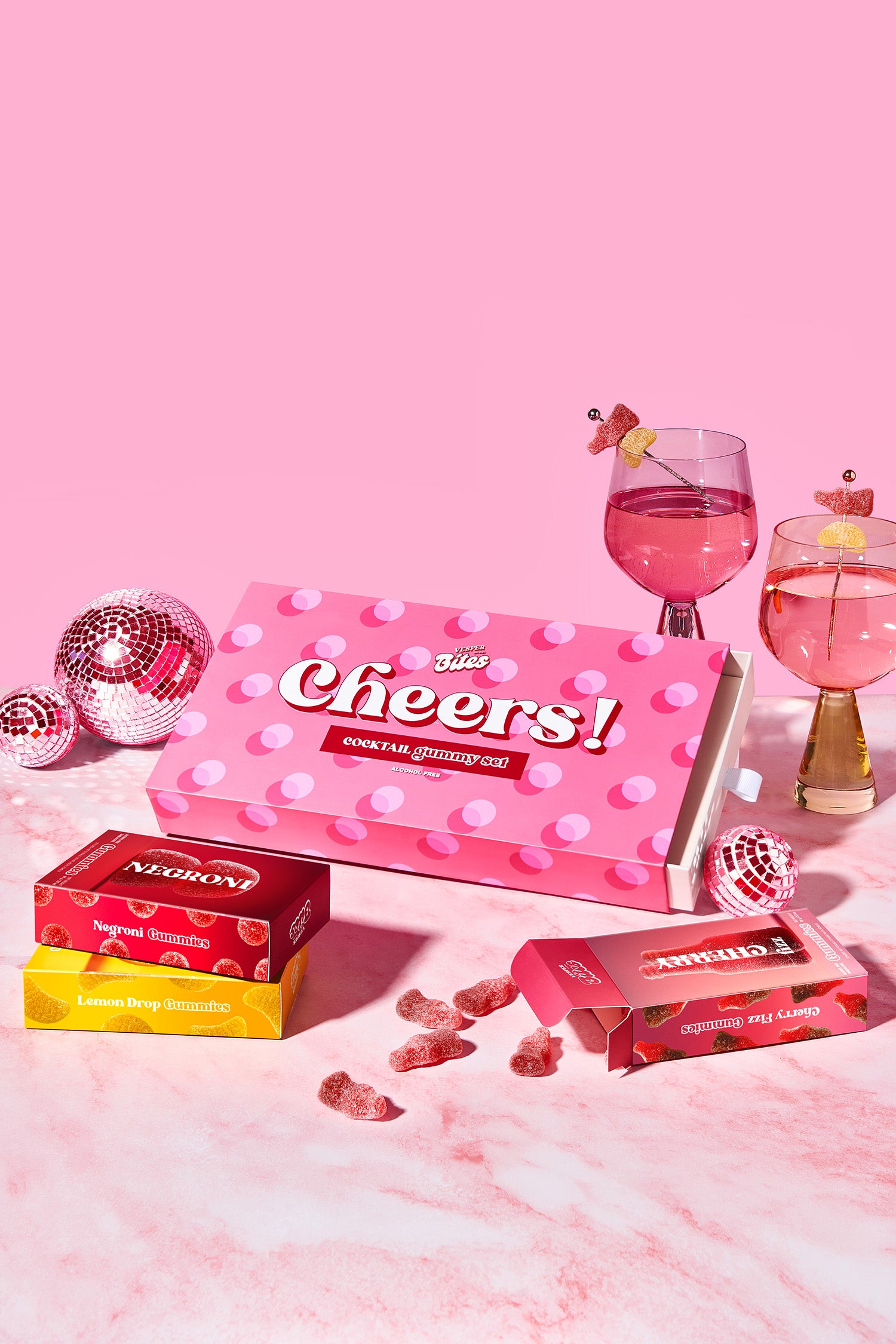 cheers cocktail gourmet gummy gift box alcohol free