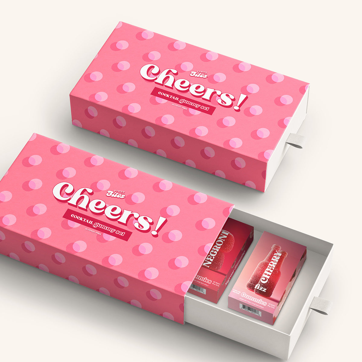 cheers cocktail gourmet gummy gift box alcohol free