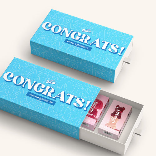 congrats cocktail gourmet gummy gift box alcohol free