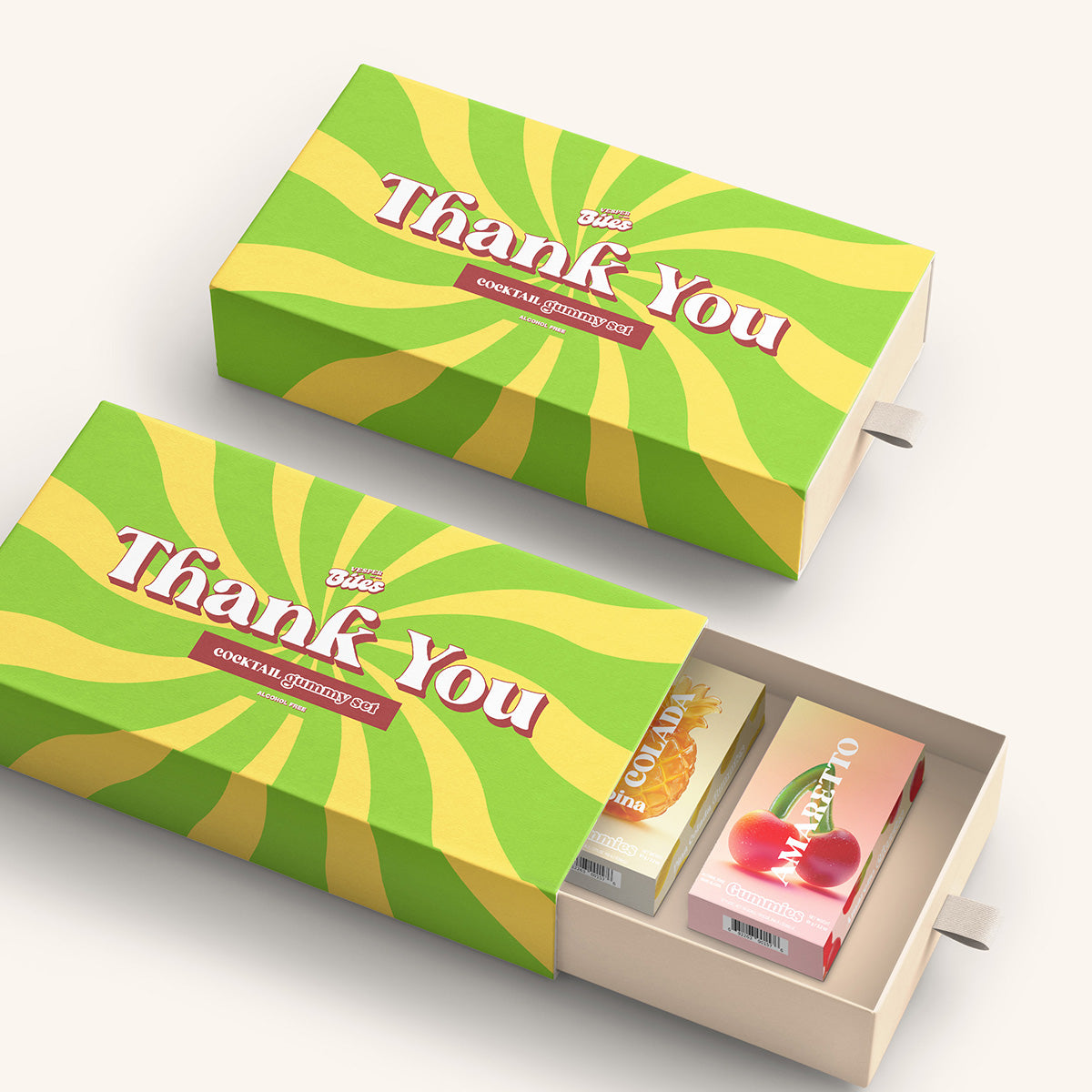 thank you cocktail gourmet gummy gift box alcohol free